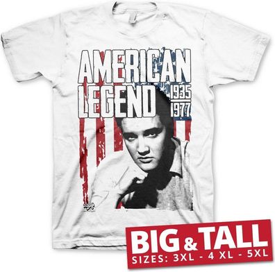 Elvis Presley American Legend Big & Tall T-Shirt White