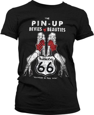 Route 66 Pin-Ups Girly Tee Damen T-Shirt Black