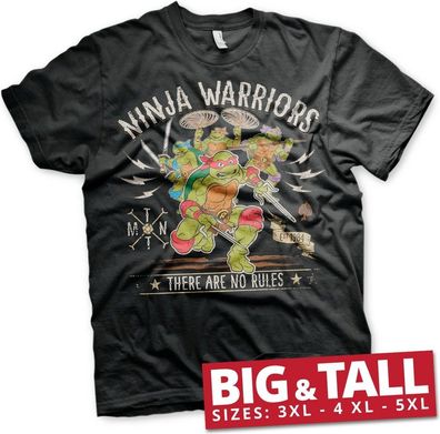 Teenage Mutant Ninja Turtles Ninja Warriors No Rules Big & Tall T-Shirt Black