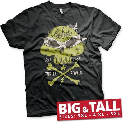 Teenage Mutant Ninja Turtles TMNT Rebel Turtle Power Big & Tall T-Shirt Black