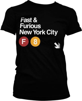 Fast & Furious NYC Girly Tee Damen T-Shirt Black