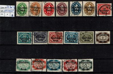 Los H21689: Deutsches Reich Dienst Mi. 34/51, gest.