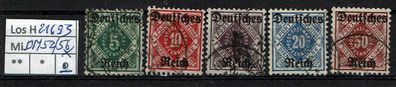 Los H21693: Deutsches Reich Dienst Mi. 52/56, gest.