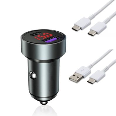 Auto KFZ Ladegerät Schnellladegerät USB-C Kabel Für Doogee N50 V20 Pro S100 Pro