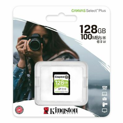 SD Karte 128GB Für Canon EOS R6 Speicherkarte Kingston Canvas Plus U1 UHS-I C10