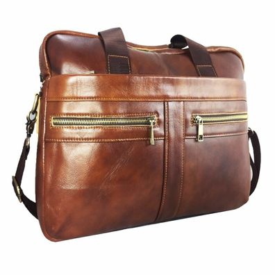 Notebooktasche Laptoptasche Cognac Braun Umhängetasche für Acer Aspire 3 Spin