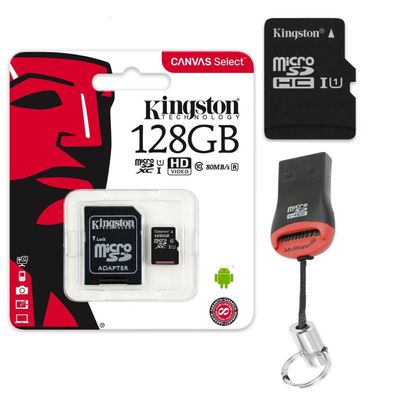 Speicherkarte Für LG V60 ThinQ 5G Kingston Micro SD Karte 128GB + Karteleser