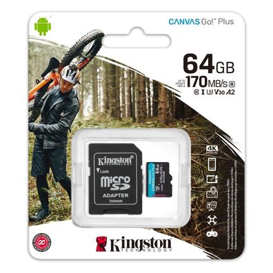4K Kingston Canvas Go Plus Micro SD Speicherkarte 64GB - 512GB für DJI Avata