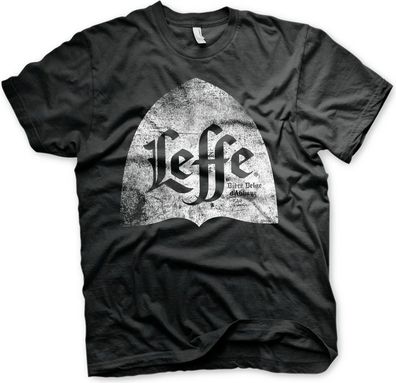 Leffe Distressed Alcove Logo T-Shirt Black