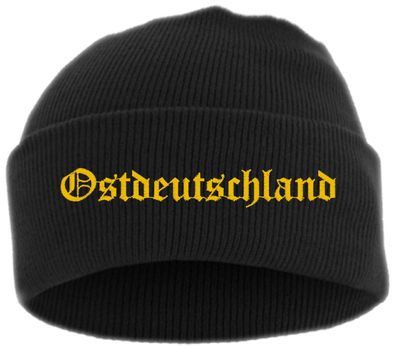 Ostdeutschland Umschlagmütze - Stickfarbe Gold - Mütze bestickt - Größe: ...