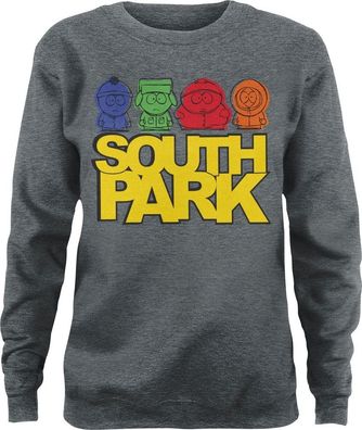 South Park Sketched Girly Sweatshirt Damen Heather-Medium-Grey