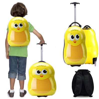 Kinderkoffer + Rucksack Kofferset Reisekoffer Kindergepäck 2-Teilig Kücken