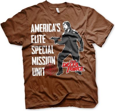 Delta Force America's Elite Special Mission Unit T-Shirt Brown
