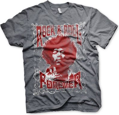 Jimi Hendrix Rock 'n Roll Forever T-Shirt Dark-Heather