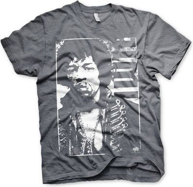 Jimi Hendrix Distressed T-Shirt Dark-Heather