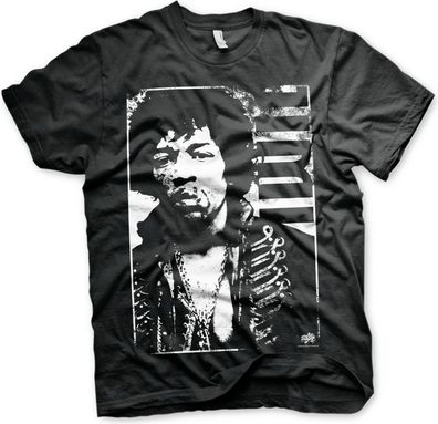 Jimi Hendrix Distressed T-Shirt Black