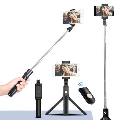 Selfie Stick Kabellos Stativ 3 in1 Tripod Stange Für Apple iPhone 13 / Mini