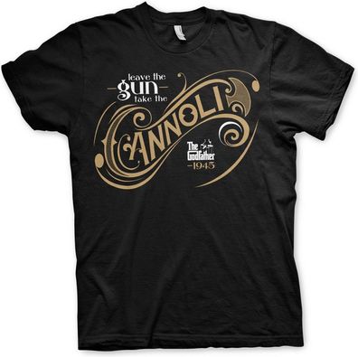 The Godfather Leave The Gun, Take The Cannoli T-Shirt Black