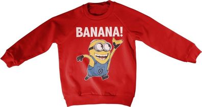 Minions Banana! Kids Sweatshirt Kinder Red
