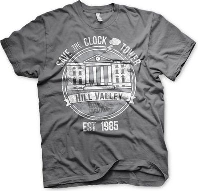 Back to the Future Save The Clock Tower T-Shirt Dark-Grey