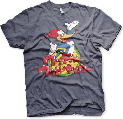 Woody Woodpecker Washed Japanese Logo T-Shirt Navy-Heather
