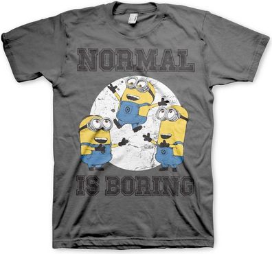 Minions Normal Life Is Boring T-Shirt Dark-Grey