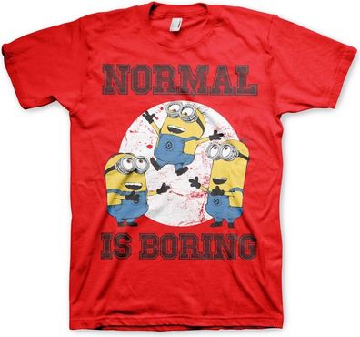 Minions Normal Life Is Boring T-Shirt Red