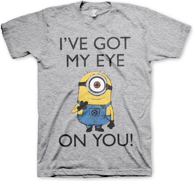 Minions I Got My Eye On You T-Shirt Heather-Grey