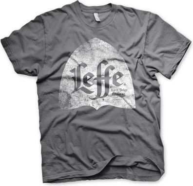 Leffe Distressed Alcove Logo T-Shirt Dark-Grey