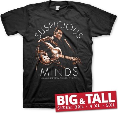 Elvis Presley Suspicious Minds Big & Tall T-Shirt Black