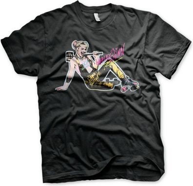 Birds of Prey Harley Quinn Roller Skates T-Shirt Black
