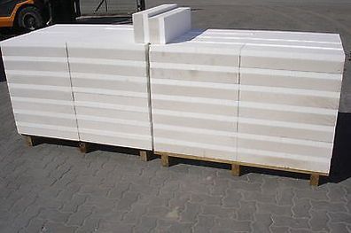 Deckenrandsteine, Deckenrandschalung aus Porenbeton + Styropor in 18cm Höhen