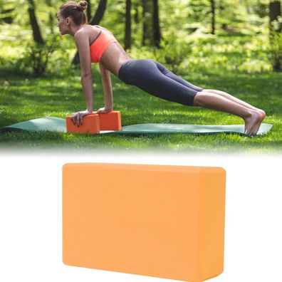 Orange Yogablock Schaumstoff Yogaklotz Yoga Block Pilates Fitness 2er Set