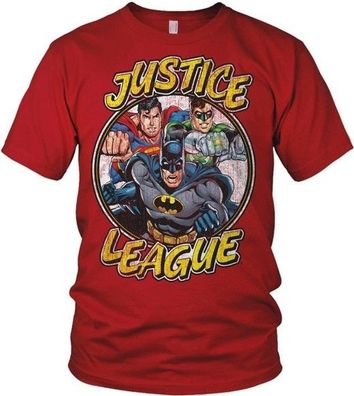 Justice League Team Tee T-Shirt Red