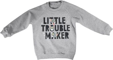 Tom & Jerry Little Trouble Maker Kids Sweatshirt Kinder Heather-Grey
