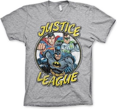 Justice League Team Tee T-Shirt Heather-Grey