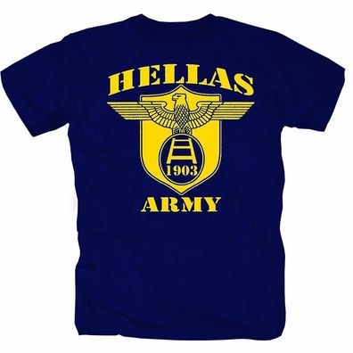 Hellas Army Verona Fussball Club Italien Ultras Fans Kurve T-Shirt S-5XL navy