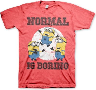 Minions Normal Life Is Boring T-Shirt Red-Heather