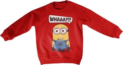 Minions Whaaa?!? Kids Sweatshirt Kinder Red