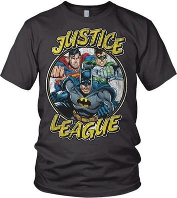 Justice League Team Tee T-Shirt Dark-Grey