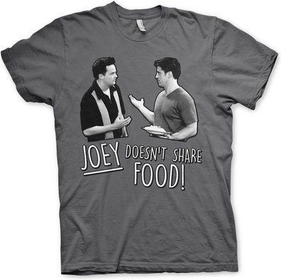 Friends Joey Doesn't Share Food T-Shirt Dark-Grey
