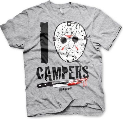 Friday the 13th I Jason Campers T-Shirt Heather-Grey