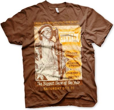 Jimi Hendrix The Sound Of Hendrix Poster T-Shirt Brown