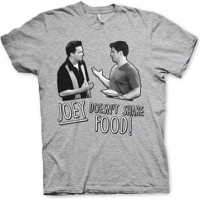 Friends Joey Doesn't Share Food T-Shirt Heather-Grey