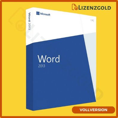 Microsoft Word 2013 | Vollversion | Deutsche Ware | 24/7 Lieferung