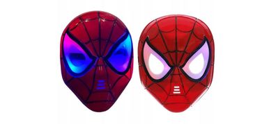 Verkleidungsmaske Spider-Man LED Maske Marvel, Leuchtende Augen, Ideal für Partys