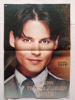 Originales altes Poster Johnny Depp Film Wenn Träume fliegen lernen + Benjamin Lauth