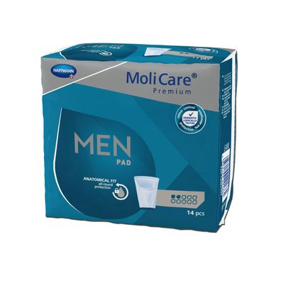 MoliCare Premium Men Pad 2 Tropfen, 14 Stück | Packung (14 Stück)