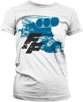 Fast & Furious Engine Girly Tee Damen T-Shirt White
