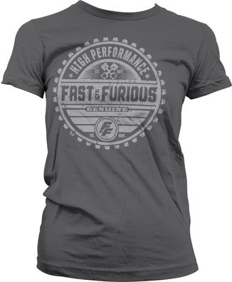 Fast & The Furious Genuine Brand Girly Tee Damen T-Shirt Dark-Grey